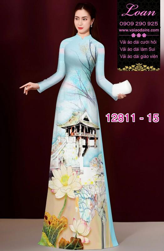 Vải áo dài phong cảnh