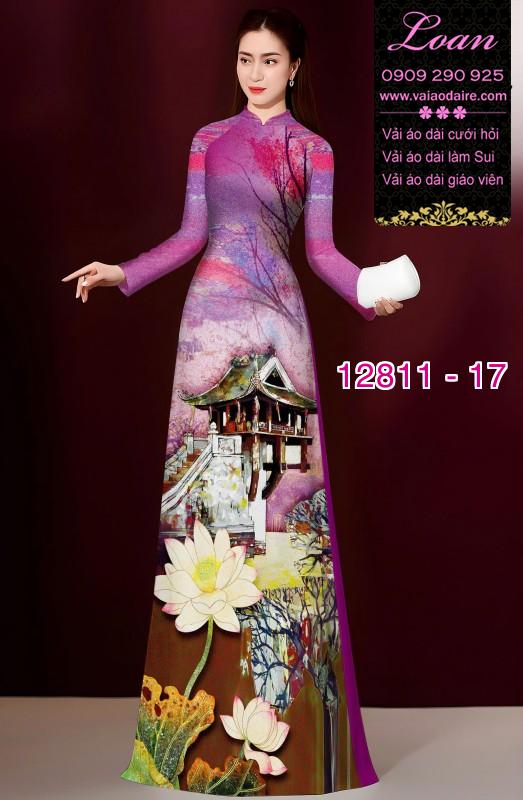 Vải áo dài phong cảnh