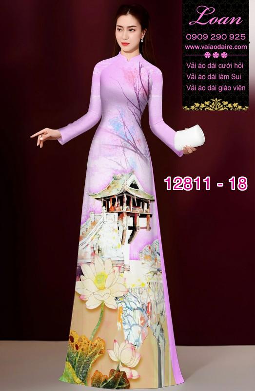 Vải áo dài phong cảnh