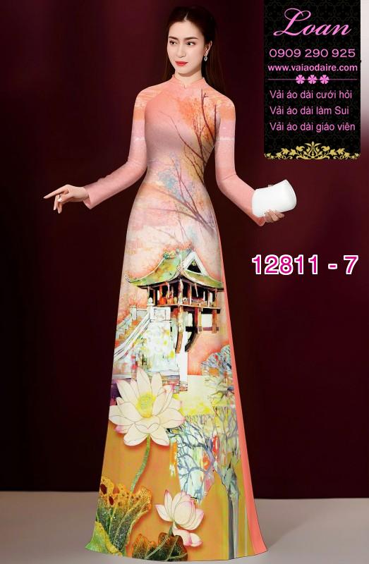 Vải áo dài phong cảnh