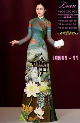 Vải áo dài phong cảnh