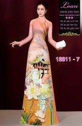 Vải áo dài phong cảnh