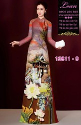 Vải áo dài phong cảnh