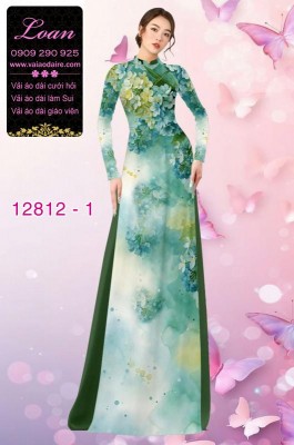 Vải áo dài hoa mờ in 3D-DT 12812