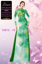 Vải áo dài hoa mờ in 3D