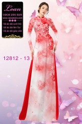 Vải áo dài hoa mờ in 3D