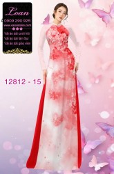 Vải áo dài hoa mờ in 3D