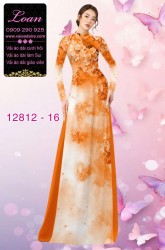 Vải áo dài hoa mờ in 3D