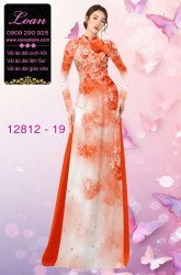 Vải áo dài hoa mờ in 3D