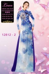 Vải áo dài hoa mờ in 3D