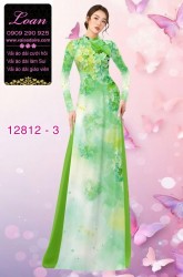 Vải áo dài hoa mờ in 3D