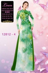 Vải áo dài hoa mờ in 3D