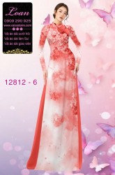 Vải áo dài hoa mờ in 3D