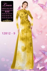 Vải áo dài hoa mờ in 3D