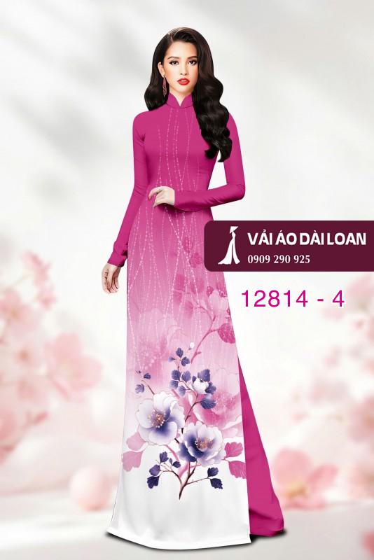 Vải áo dài hoa in 3D