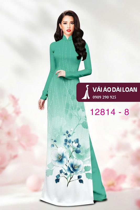 Vải áo dài hoa in 3D