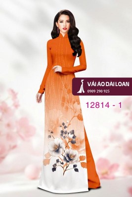 Vải áo dài hoa in 3D-DT 12814