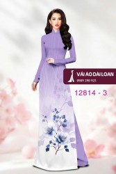 Vải áo dài hoa in 3D