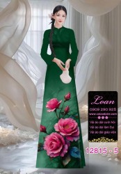 Vải áo dài hoa hồng in 3D