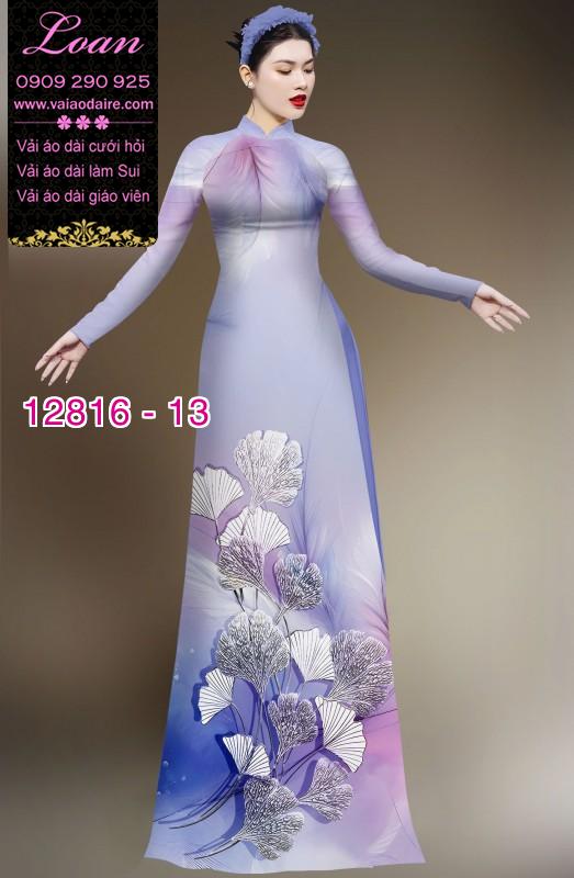 Vải áo dài hoa in 3D