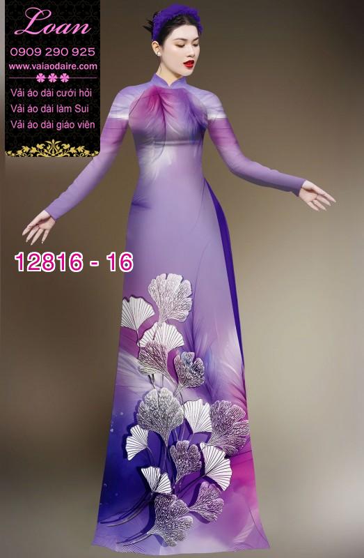 Vải áo dài hoa in 3D