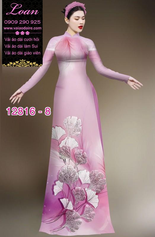 Vải áo dài hoa in 3D