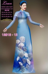 Vải áo dài hoa in 3D