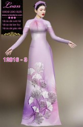 Vải áo dài hoa in 3D