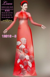 Vải áo dài hoa in 3D