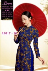 Vải áo dài hoa đều in 3D