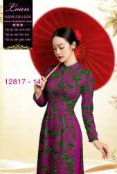 Vải áo dài hoa đều in 3D