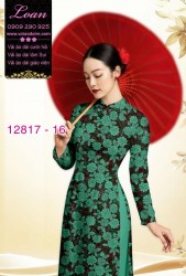 Vải áo dài hoa đều in 3D