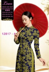 Vải áo dài hoa đều in 3D