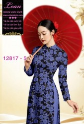 Vải áo dài hoa đều in 3D