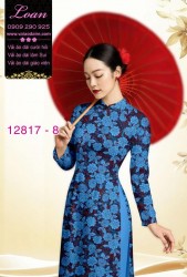 Vải áo dài hoa đều in 3D