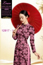 Vải áo dài hoa đều in 3D