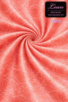 Vải áo dài gấm hoa hồng Thái Tuấn-GT 12818
