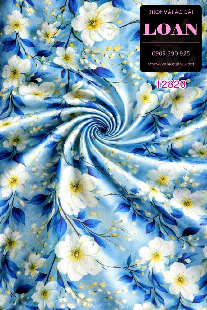 Vải áo dài lụa cao cấp in 3D