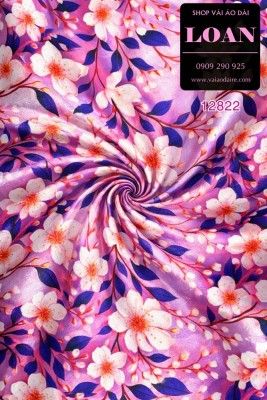 Vải áo dài lụa cao cấp in 3D-DT 12822