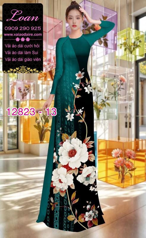 Vải áo dài hoa in 3D