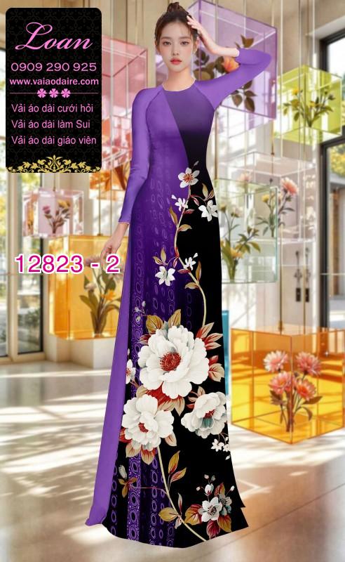 Vải áo dài hoa in 3D