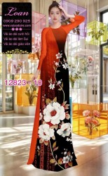 Vải áo dài hoa in 3D