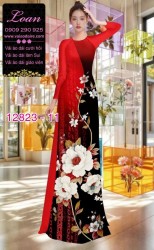 Vải áo dài hoa in 3D