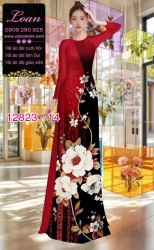 Vải áo dài hoa in 3D