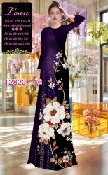 Vải áo dài hoa in 3D