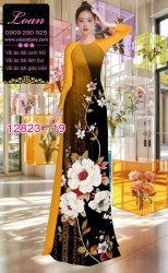 Vải áo dài hoa in 3D