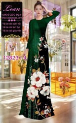 Vải áo dài hoa in 3D