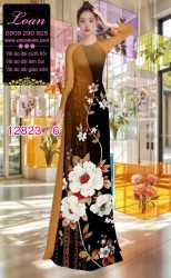 Vải áo dài hoa in 3D