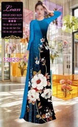 Vải áo dài hoa in 3D