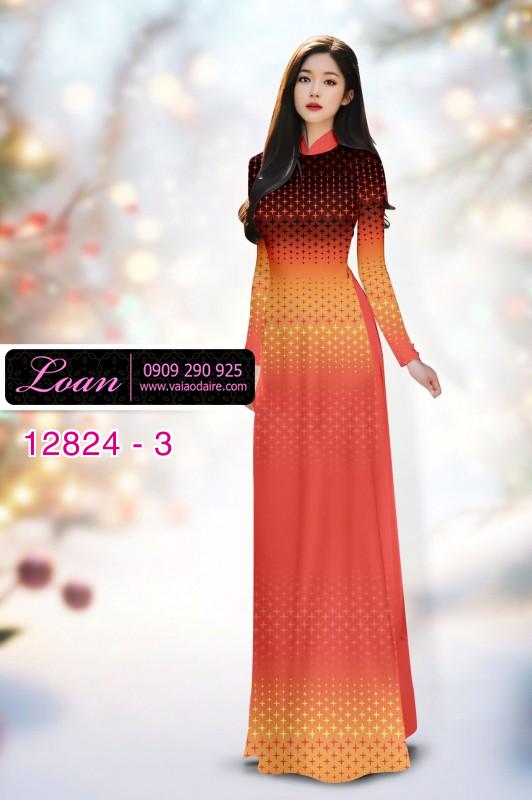 Vải áo dài hoa in 3D